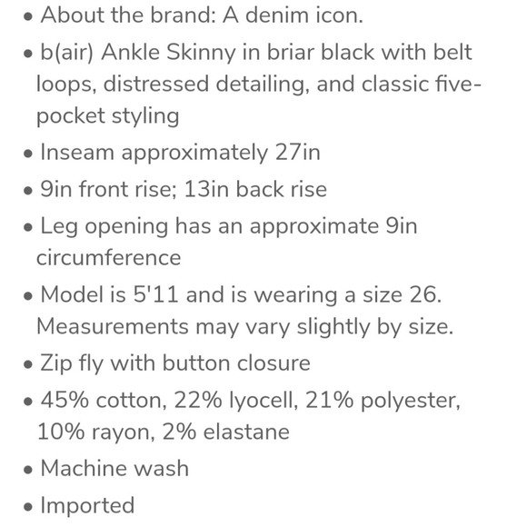 7 for All Mankind B Air Ankle Skinny Jeans - Picture 11 of 11